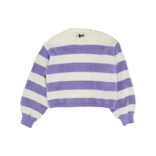 Maglia a Righe Lilla 